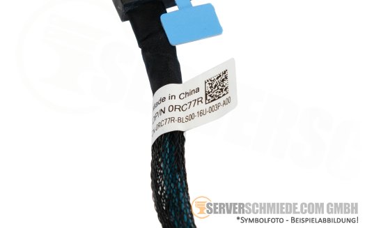 Dell 15cm BOSS S2 SAS Kabel 1x SFF-8654 4i gerade to 1x SFF-8654 8i gerade R7525 0RC77R