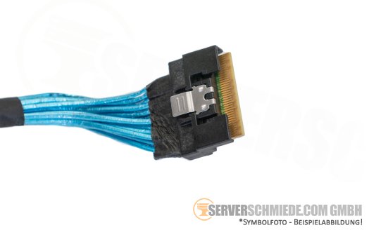 Dell 15cm front PERC to Mainboard Controller Kabel 1x SFF-8654 gerade to 1x SFF-8654 winkel R650 10x SFF 057X79