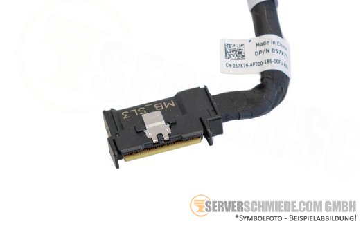 Dell 15cm front PERC to Mainboard Controller Kabel 1x SFF-8654 gerade to 1x SFF-8654 winkel R650 10x SFF 057X79