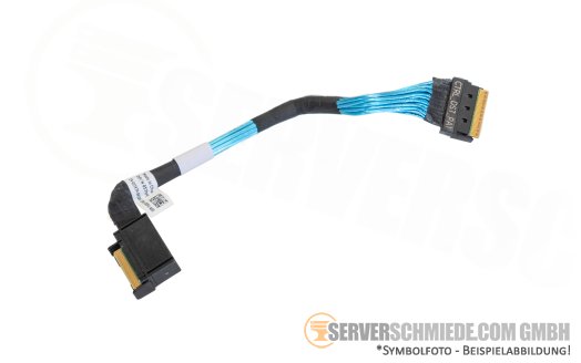 Dell 15cm front PERC to Mainboard Controller Kabel 1x SFF-8654 gerade to 1x SFF-8654 winkel R650 10x SFF 057X79