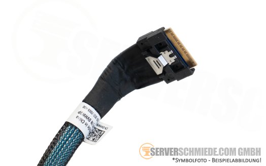 Dell 19cm front PERC to Mainboard Controller Kabel cable 1x SFF-8654 gerade to 1x SFF-8654 gerade R760 24xSFF 0VHW9P