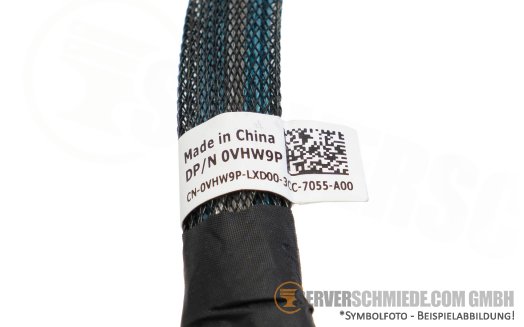 Dell 19cm front PERC to Mainboard Controller Kabel cable 1x SFF-8654 gerade to 1x SFF-8654 gerade R760 24xSFF 0VHW9P