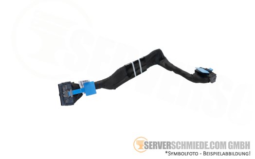 Dell 19cm NVMe Kabel cable 1x SFF-8654 gerade to 1x SFF-8654 winkel R7715 0136N8