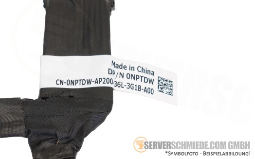 Dell 20 / 15cm BP to front PERC Controller Kabel 2x SFF-8654 winkel gerade to 1x SFF-8654 winkel R650 10x SFF H755N 0NPTDW