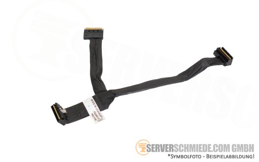 Dell 20 / 15cm BP to front PERC Controller Kabel 2x SFF-8654 winkel + gerade to 1x SFF-8654 winkel R650 10x SFF H755N 0NPTDW