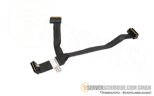 Dell 20 / 15cm BP to front PERC Controller Kabel 2x SFF-8654 winkel gerade to 1x SFF-8654 winkel R650 10x SFF H755N 0NPTDW