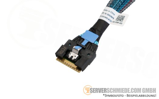 Dell 20cm front PERC to MB Kabel cable 1x SFF-8654 8i gerade to 1x SFF-8654 8i winkel R750xs 0HVNP8