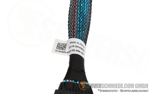 Dell 20cm front PERC to MB Kabel cable 1x SFF-8654 8i gerade to 1x SFF-8654 8i winkel R750xs 0HVNP8