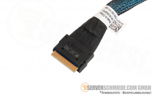 Dell 20cm NVMe Kabel 1x SFF-8654 gerade to 1x SFF-8654 winkel 06GFYJ