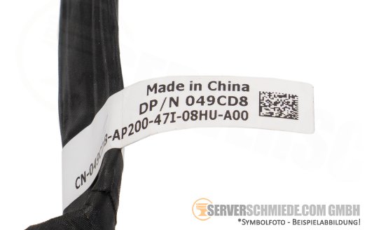 Dell 20cm NVMe Kabel cable 1x SFF-8654 gerade to 1x SFF-8654 winkel R760 049CD8