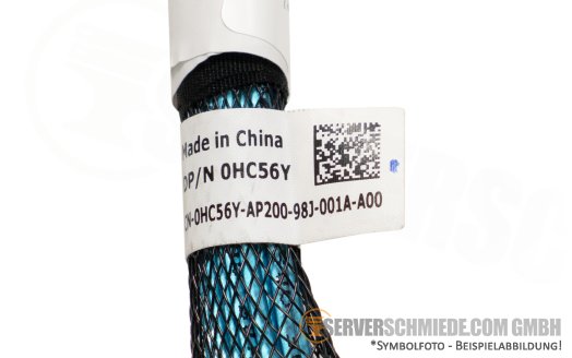 Dell 22cm NVMe Kabel cable 1x SFF-8654 gerade to 1x SFF-8654 gerade R6525 10xSFF 0HC56Y