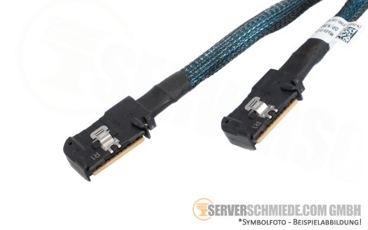 Dell 23cm Riser Kabel cable 2x SFF-8654 gerade to 2x SFF-8654 gerade + winkel R750xs 0V0J3D