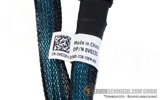 Dell 23cm Riser Kabel cable 2x SFF-8654 gerade to 2x SFF-8654 gerade + winkel R750xs 0V0J3D