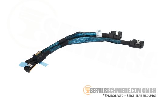 Dell 23cm Riser Kabel cable 2x SFF-8654 gerade to 2x SFF-8654 gerade + winkel R750xs 0V0J3D