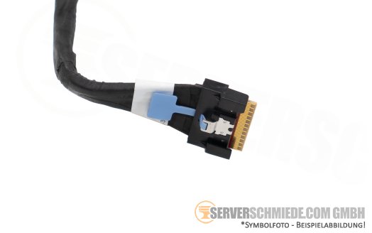 Dell 24cm NVMe Kabel cable 1x SFF-8654 8i gerade to 1x SFF-8654 8i winkel R760 24xSFF 0XTPKP