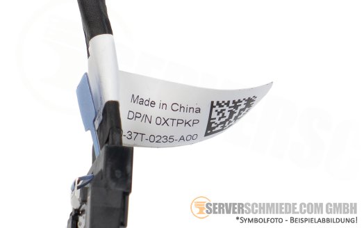 Dell 24cm NVMe Kabel cable 1x SFF-8654 8i gerade to 1x SFF-8654 8i winkel R760 24xSFF 0XTPKP
