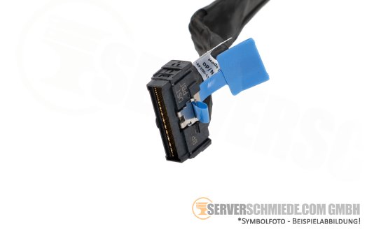 Dell 24cm NVMe Kabel cable 1x SFF-8654 gerade to 1x SFF-8654 winkel R7715 095X77