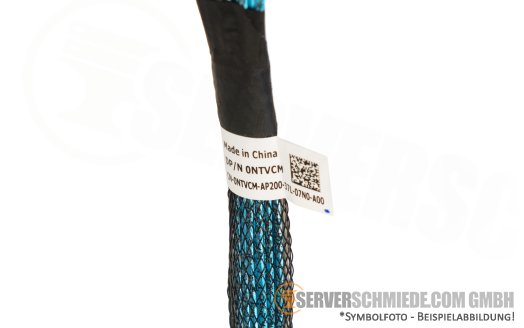 Dell 25cm front PERC to Mainboard Controller Kabel 1x SFF-8654 gerade to 1x SFF-8654 winkel R760xs 16x SFF 0NTVCM