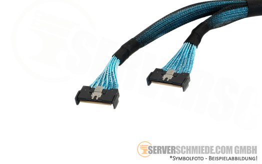 Dell 25cm NVMe Kabel cable 2x SFF-8654 8i gerade to 2x SFF-8654 8i gerade R750 0KW6TG