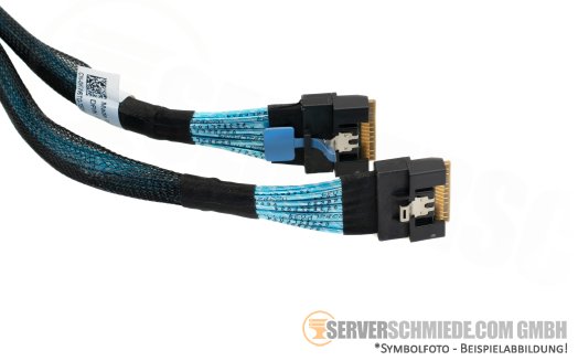 Dell 25cm NVMe Kabel cable 2x SFF-8654 8i gerade to 2x SFF-8654 8i gerade R750 0KW6TG
