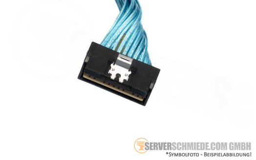 Dell 26cm NVMe Kabel cable 1x SFF-8654 8i winkel to 1x SFF-8654 8i gerade R650 10xSFF 05R0G5