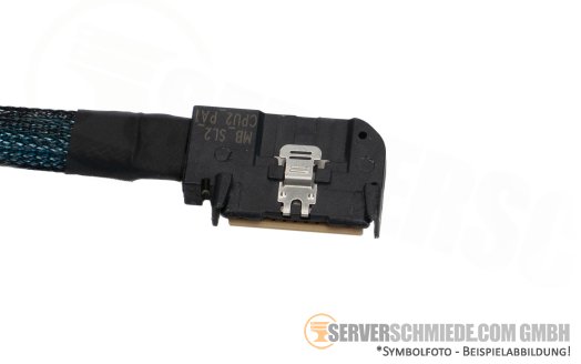 Dell 26cm NVMe Kabel cable 1x SFF-8654 8i winkel to 1x SFF-8654 8i gerade R650 10xSFF 05R0G5
