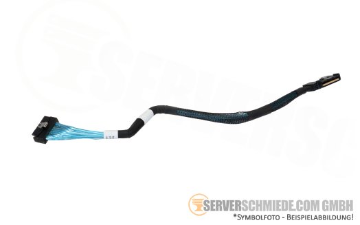 Dell 26cm NVMe Kabel cable 1x SFF-8654 8i winkel to 1x SFF-8654 8i gerade R650 10xSFF 05R0G5
