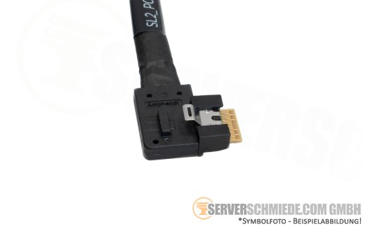 Dell 27cm BOSS S2 SAS Kabel 1x SFF-8654 4i gerade to 1x SFF-8654 4i winkel R350 0MCGR3