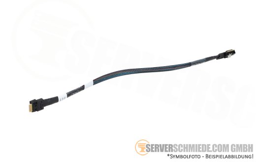 Dell 27cm BOSS S2 SAS Kabel 1x SFF-8654 4i gerade to 1x SFF-8654 4i winkel R350 0MCGR3