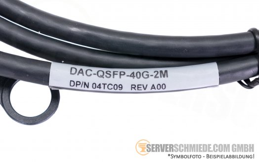 Dell 2m Kabel DAC copper 1x 40Gb QSFP+ to 1x 40Gb QSFP+ 04TC09