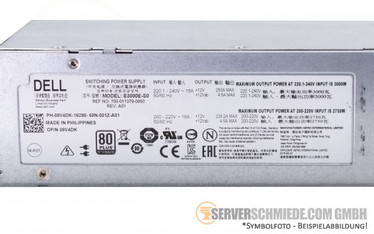 Dell 3000W M1000E Gen3 Netzteil PSU E3000E-S0 08V4DK