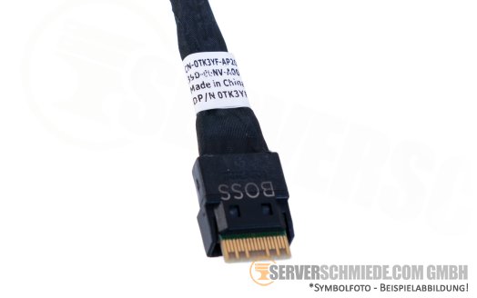 Dell 30cm BOSS S2 SAS Kabel SFF-8654 4i gerade to SFF-8654 4i winkel R750xs R550 0TK3YF