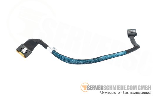 Dell 30cm NVMe Kabel cable 1x SFF-8654 gerade to 1x SFF-8654 winkel R650 10xSFF 06D9XF