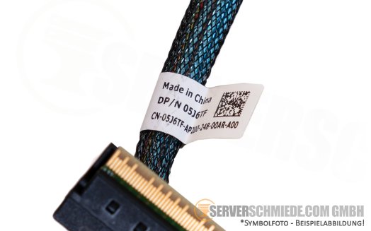 Dell 35cm Backplane to front PERC Controller Kabel 1x SFF-8654 8i gerade to 1x SFF-8654 4i winkel R650 10x SFF 05J6TF