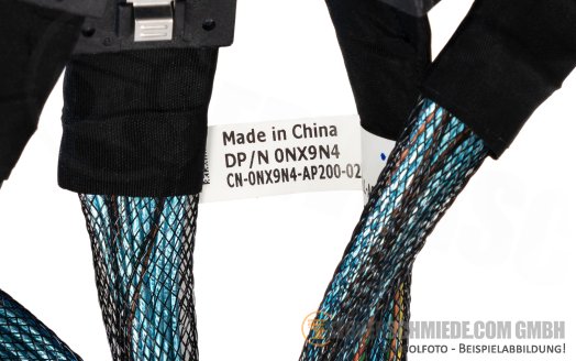 Dell 35cm NVMe Kabel cable 6x SFF-8654 gerade to 6x SFF-8654 winkel R7415 R7515 0NX9N4 24x SFF 12/12 backplane