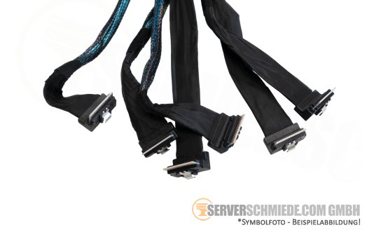 Dell 35cm NVMe Kabel cable 6x SFF-8654 gerade to 6x SFF-8654 winkel R7415 R7515 0NX9N4 24x SFF 12/12 backplane
