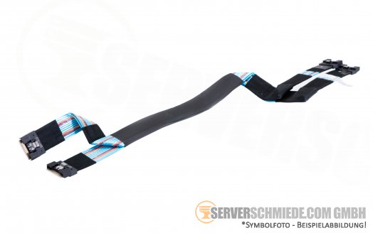 Dell 35cm 07M5Y6 RSR1 R640 Bay 2-5 R740 R740xd R940 NVMe Cable Kabel 2x SFF-8654 to 2x SFF-8654 BP-A0 + B0