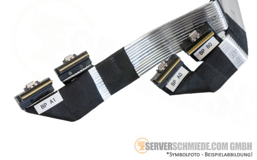Dell 40 / 50cm NVMe SAS Kabel cable 4x SFF-8654 gerade to 4x SFF-8654 winkel R940 026HC0