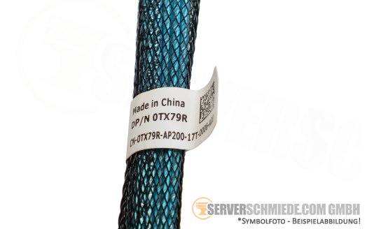 Dell 44cm NVMe Kabel cable 1x SFF-8654 gerade to 1x SFF-8654 gerade XR12 0TX79R