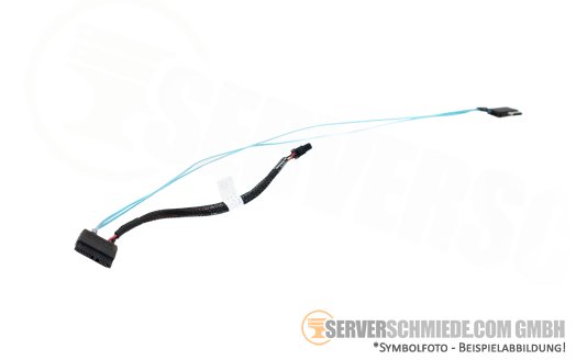 Dell 44cm SATA ODD Kabel cable 1x SATA Slimline 13-pol gerade to 1x OcuLink + 1x 4-pin power R740 0R65DJ