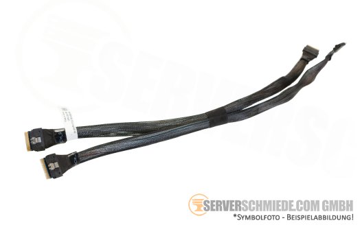 Dell 45cm Backplane NVMe Kabel Cable 2x SFF-8654 gerade to 2x SFF-8654 gerade T640 0DH1RP