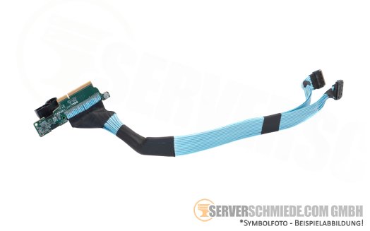 Dell 45cm NVMe Kabel cable 2x SFF-8654 8i gerade to 1x Riser R1D-Paddle R760 24xSFF 0YRX6M