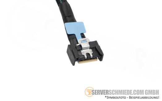 Dell 46 / 102cm SAS Kabel cable 2x SFF-8654 4i winkel + gerade to 1x SFF-8654 8i winkel R760xs LFF 0KM79X