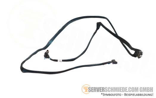 Dell 46 / 102cm SAS Kabel cable 2x SFF-8654 4i winkel + gerade to 1x SFF-8654 8i winkel R760xs LFF 0KM79X