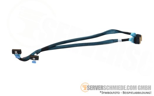 Dell 48cm NVMe Kabel cable 2x SFF-8654 gerade to 2x SFF-8654 gerade R7525 0C47DK
