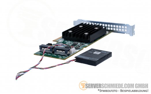 Dell 4GB PERC H745 12G SAS 16-CH Storage Controller incl. BBU PCIe x8 2x SFF-8654 04TJGJ Raid 0, 1, 10, 5, 50, 6, 60, HBA IT-Mode