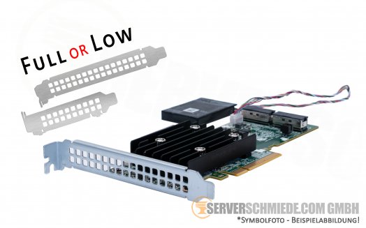 Dell 4GB PERC H745 12G SAS 16-CH Storage Controller incl. BBU PCIe x8 2x SFF-8654 04TJGJ Raid 0, 1, 10, 5, 50, 6, 60, HBA IT-Mode