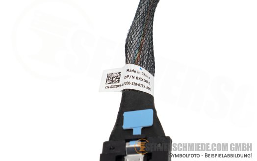 Dell 50cm Mainboard to front PERC Controller cable 1x SFF-8654 winkel to 1x SFF-8654 gerade R7615 24xSFF 0XXDR6