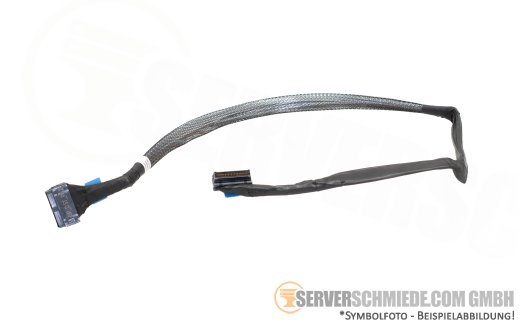 Dell 60cm NVMe Kabel cable 1x SFF-8654 gerade to 1x SFF-8654 winkel R7715 086N9V