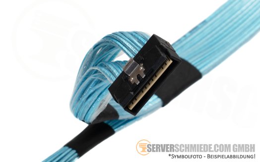 Dell 65 / 70cm NVMe Kabel cable 2x SFF-8654 gerade to 1x PCIe Riser R1D-Paddle R650 10xSFF 04J28V